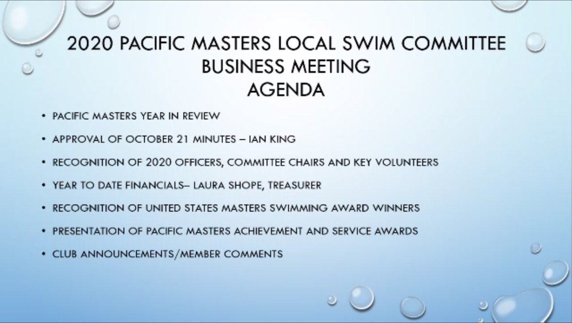 2020 Annual Business Meeting Agenda